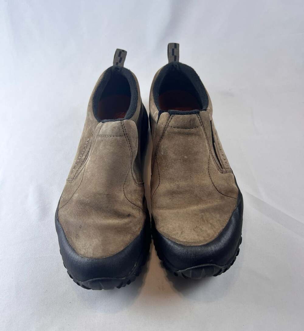 Merrell Shiver Moc Gunsmoke Winter Shoes Men's US 10.5 Brown Suede Slip On